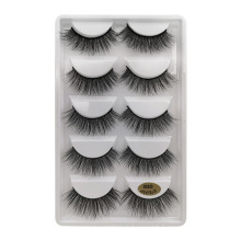 5 pairs 3d faux mink eyelashes false mink eyelashes natural fluffy cheap lashes 5 pair wholesale vendor